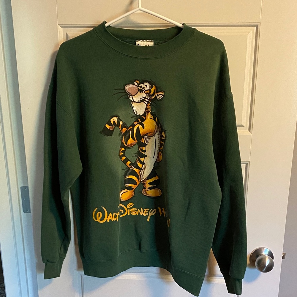 Disney Forest Green Tigger Crewneck Sweater